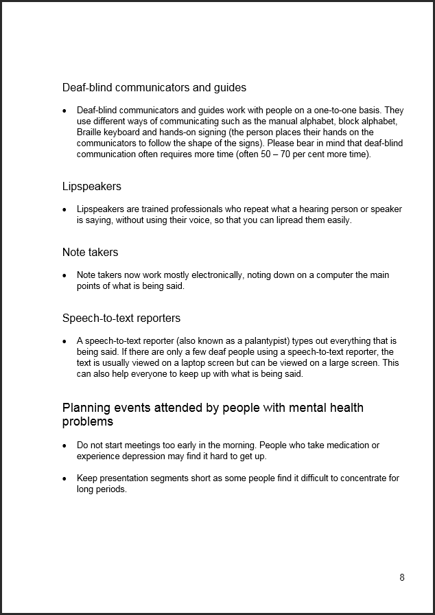 How to make events accessible Inside